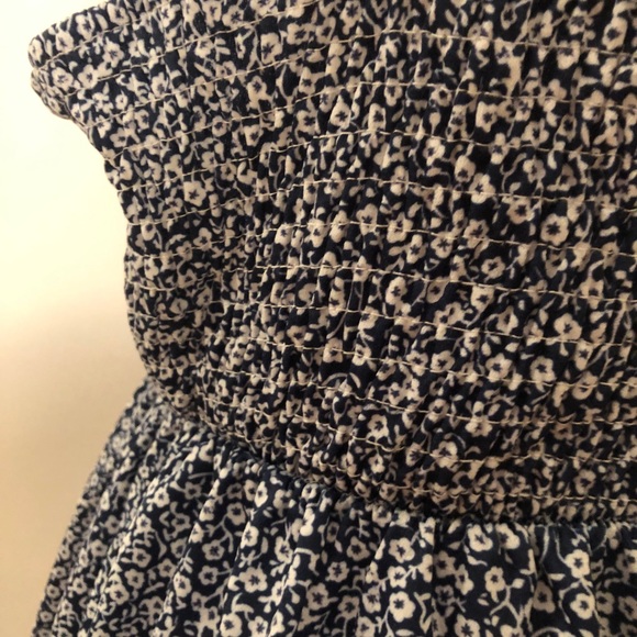 Floral Navy White Dress. Size L - Picture 5 of 5